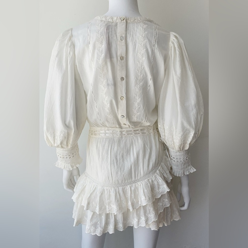 Fancy White Mini Dress - Picture 4 of 6
